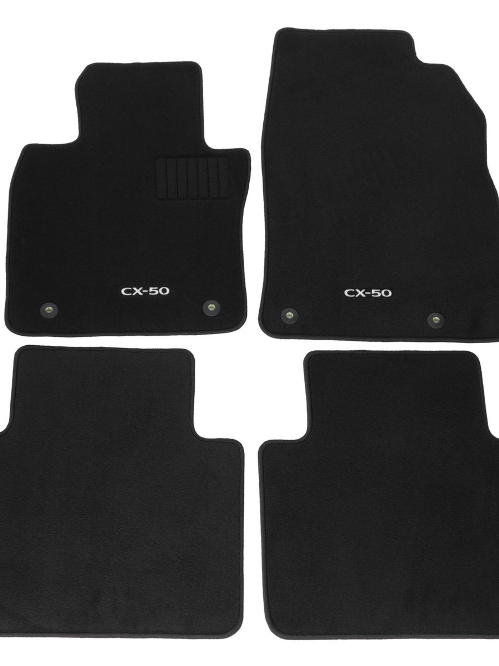 Universal CX-50 Heavy-Duty Black Car Floor Mat Set - 4 Piece